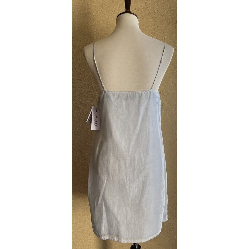 GUESS Womens Light Green Judy Embroidered Silk Blend Slip Dress Size S - Picture 3 of 10